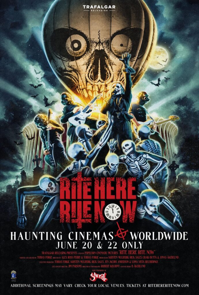 GHOST’S “RITE HERE RITE NOW” IN CINEMAS WORLDWIDE ON JUNE 20 & 22