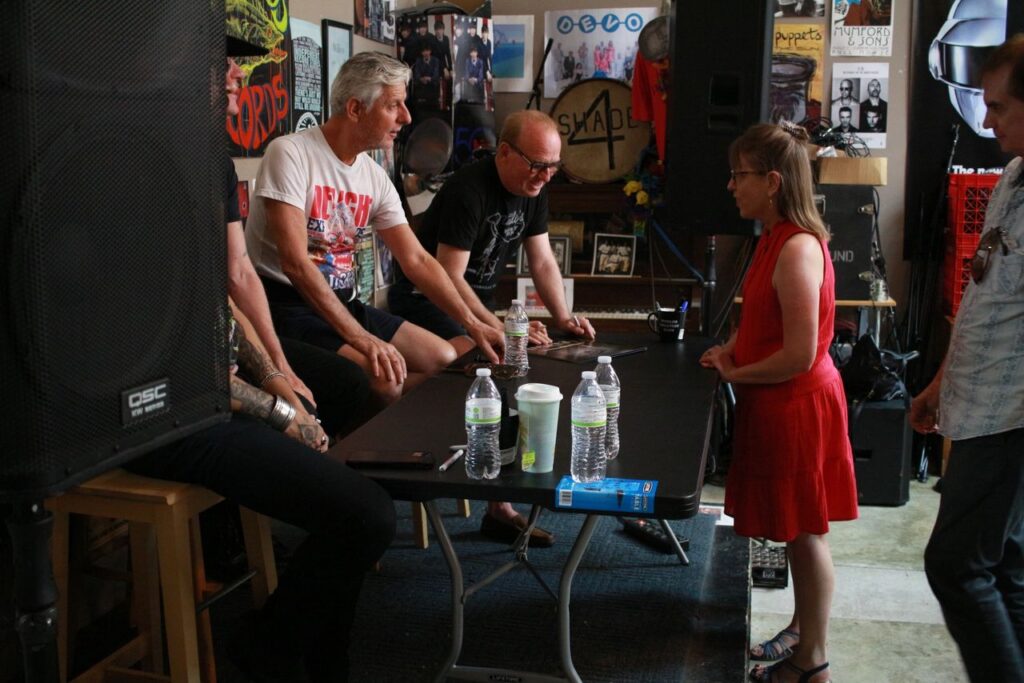 MODERN ENGLISH DO A SIGNING AT SCHOOLKIDS RECORDS IN RALEIGH, NC