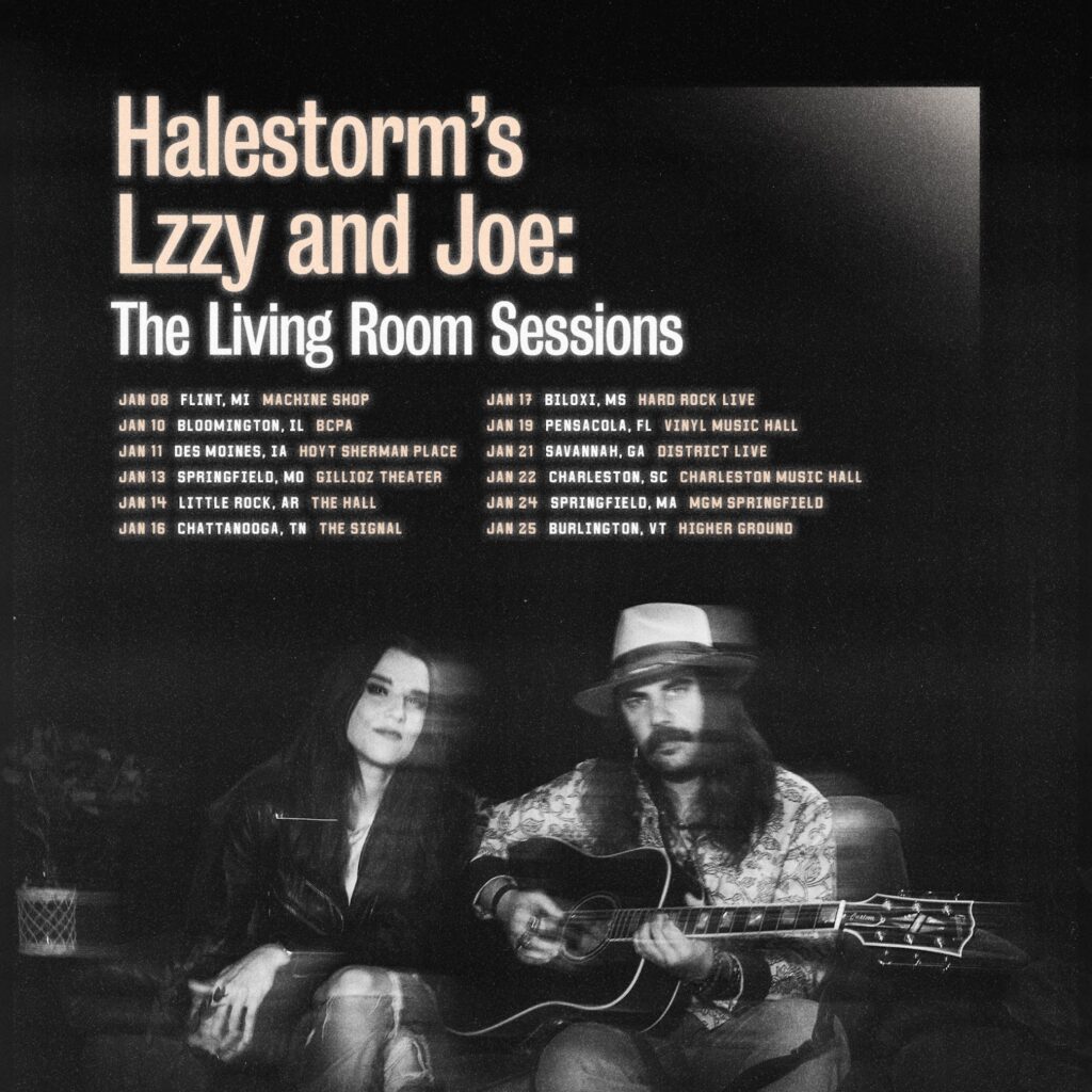 Halestorm’s Lzzy and Joe Announce “The Living Room Sessions” On Tour in January