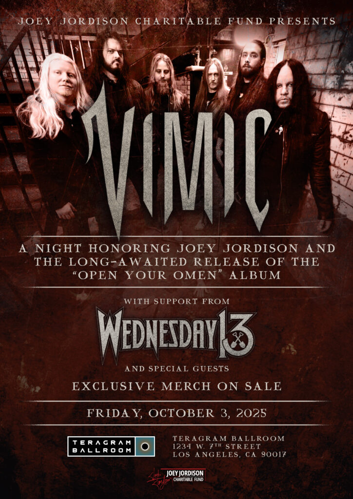 Acclaimed Heavy Metal Act VIMIC Announce LA Reunion Show on 10/3 Honoring Joey Jordison Following Successful Kickstarter Campaign