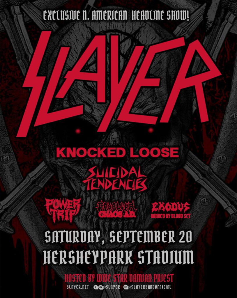 Slayer Confirms Massive East Coast Headline Concert